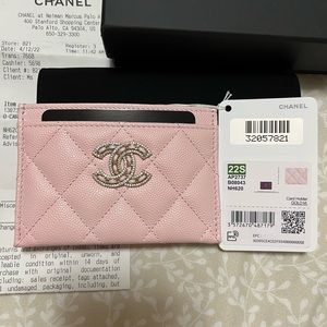 Chanel flat card holder
